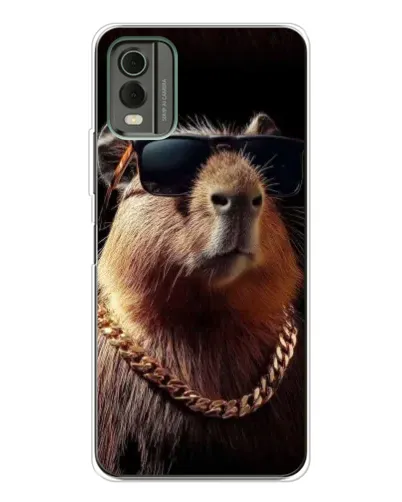 Чохол для Nokia C32 з картинкою «Капібара золотий ланцюг» Чохол для Nokia C32 з картинкою «Капібара золотий ланцюг»