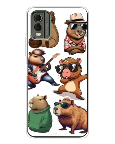 Чохол для Nokia C32 з картинкою «Круті капібари музиканти» Чохол для Nokia C32 з картинкою «Круті капібари музиканти»