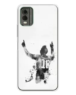 Чохол для Nokia C32 з картинкою «Чорно-білий силует Мессі» Чохол для Nokia C32 з картинкою «Чорно-білий силует Мессі»