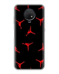 Чехол для Nokia G10 с картинкой «Jordan Red Pattern»