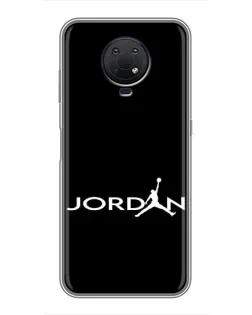 Чехол для Nokia G10 с картинкой «Jordan White Logo»