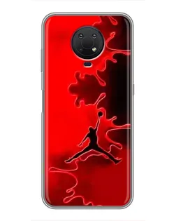 Чехол для Nokia G10 с картинкой «Jordan Red Smoke»