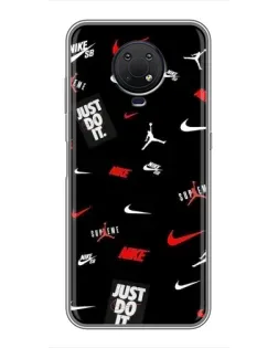 Чехол для Nokia G10 с картинкой «Nike Mix Pattern»