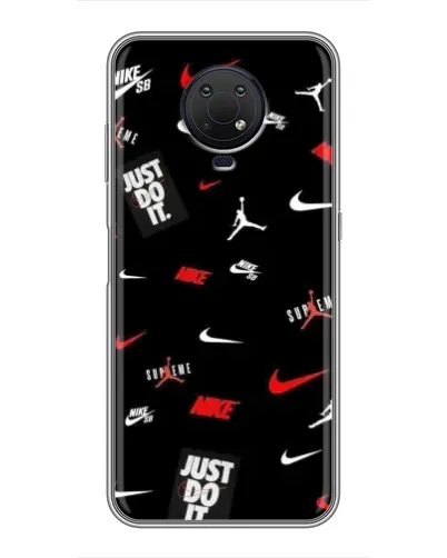 Чехол для Nokia G10 с картинкой «Nike Mix Pattern»