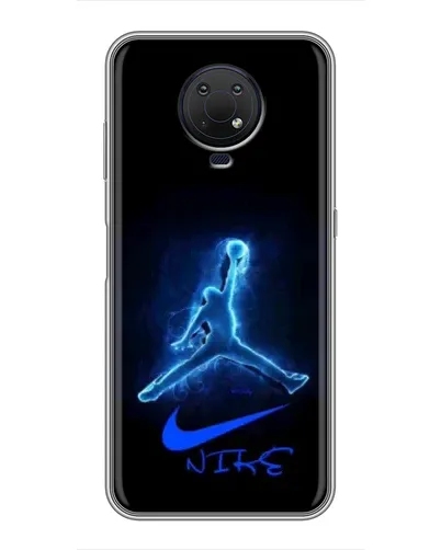 Чехол для Nokia G10 с картинкой «Jordan Neon Blue»