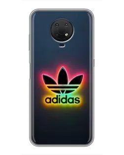 Чехол для Nokia G10 с картинкой «Неоновый Adidas»