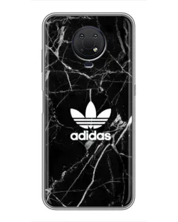 Чехол для Nokia G10 с картинкой «Белый мрамор Adidas»