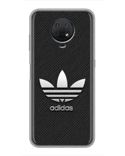Чехол для Nokia G10 с картинкой «Adidas Карбоновая текстура»