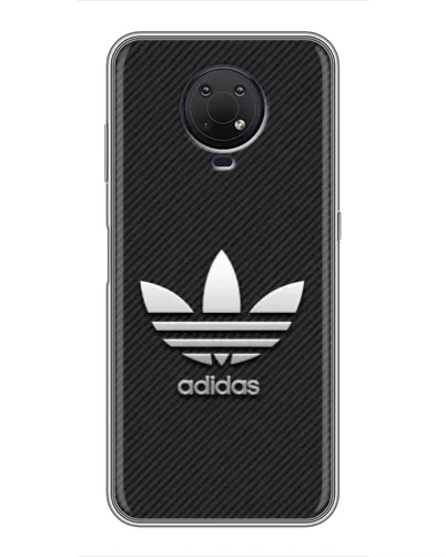 Чехол для Nokia G10 с картинкой «Adidas Карбоновая текстура»