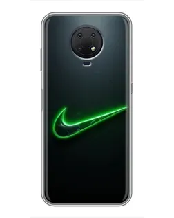 Чехол для Nokia G10 с картинкой «Неоновый контур Nike» Чехол для Nokia G10 с картинкой «Неоновый контур Nike»