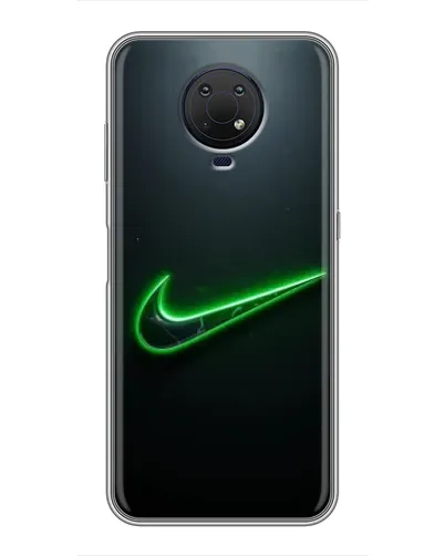 Чехол для Nokia G10 с картинкой «Неоновый контур Nike»