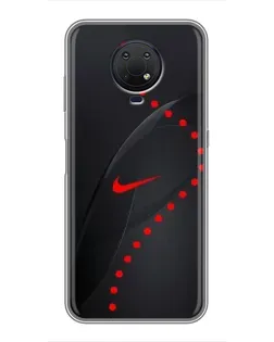 Чехол для Nokia G10 с картинкой «Абстрактный дизайн Nike»