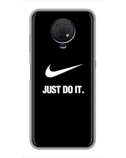 Чехол для Nokia G10 с картинкой «Классический принт Nike»