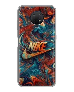 Чехол для Nokia G10 с картинкой «Nike в абстракции»