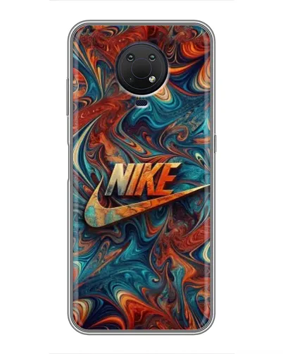 Чехол для Nokia G10 с картинкой «Nike в абстракции»