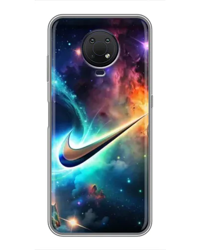 Чехол для Nokia G10 с картинкой «Космический Nike Swoosh»
