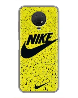 Чехол для Nokia G10 с картинкой «Желтый текстурный Nike»