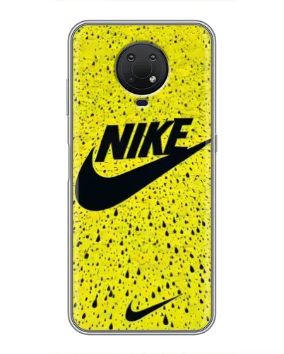 Чехол для Nokia G10 с картинкой «Желтый текстурный Nike»