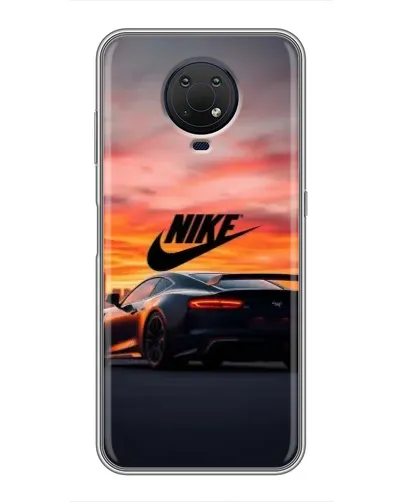 Чехол для Nokia G10 с картинкой «Nike и суперкар»
