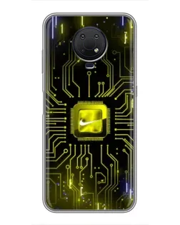 Чехол для Nokia G10 с картинкой «Nike — золотая искра»