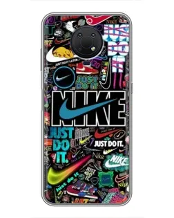 Чохол для Nokia G10 з картинкою «Яскравий колаж Nike» Чохол для Nokia G10 з картинкою «Яскравий колаж Nike»