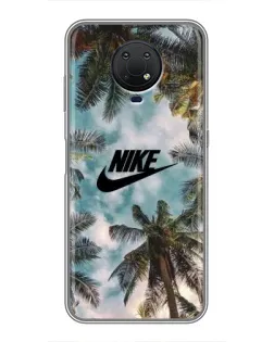 Чохол для Nokia G10 з картинкою «Тропічний принт Nike» Чохол для Nokia G10 з картинкою «Тропічний принт Nike»