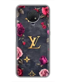 Чехол для Nokia G10 с картинкой «Цветочный Louis Vuitton»