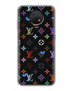 Чехол для Nokia G10 с картинкой «Цветная монограмма LV»