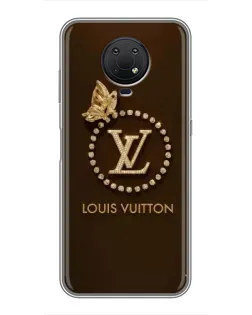 Чехол для Nokia G10 с картинкой «LV — золотая печать»
