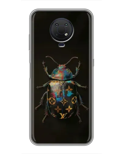 Чехол для Nokia G10 с картинкой «LV — мраморный принт»