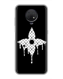 Чехол для Nokia G10 с картинкой «Цветочная монограмма»