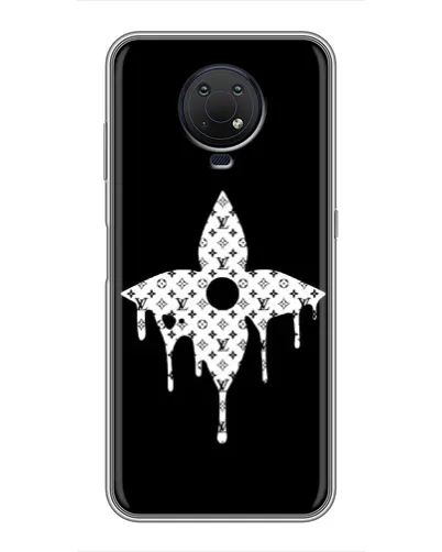Чехол для Nokia G10 с картинкой «Цветочная монограмма»