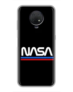 Чехол для Nokia G10 с картинкой «NASA — классика Red Blue»