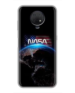 Чехол для Nokia G10 с картинкой «Земля из космоса NASA»