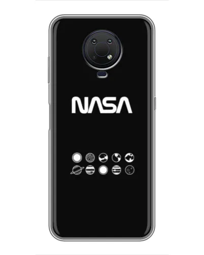 Чехол для Nokia G10 с картинкой «NASA — технический принт» Чехол для Nokia G10 с картинкой «NASA — технический принт»
