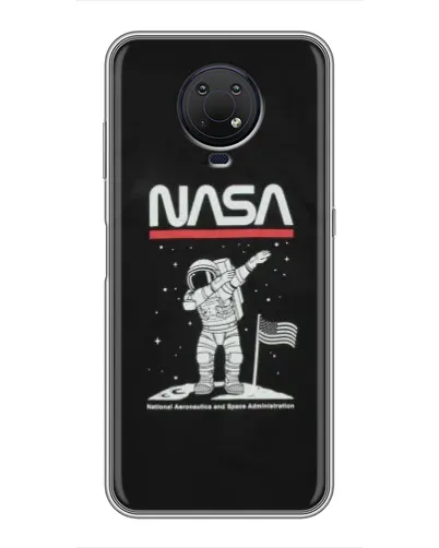Чехол для Nokia G10 с картинкой «NASA — шагаем по Луне» Чехол для Nokia G10 с картинкой «NASA — шагаем по Луне»