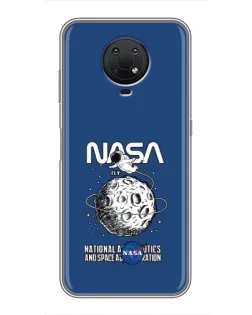 Чехол для Nokia G10 с картинкой «NASA — лунная миссия»