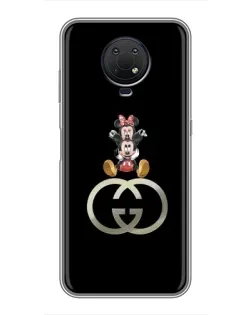 Чехол для Nokia G10 с картинкой «Минни Маус на лого»