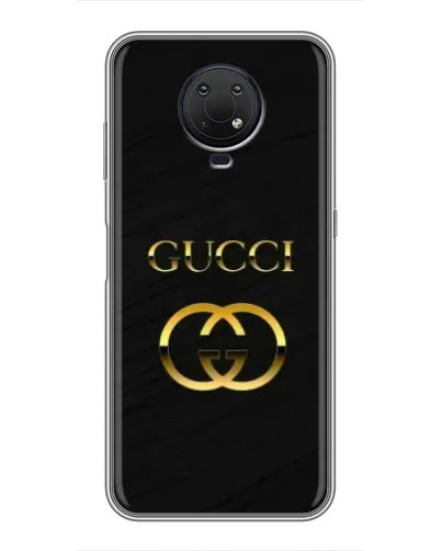 Чехол для Nokia G10 с картинкой «Золотой логотип Gucci»