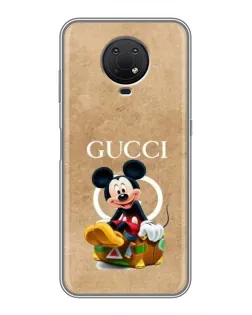 Чехол для Nokia G10 с картинкой «Микки Маус Gucci — крафт»