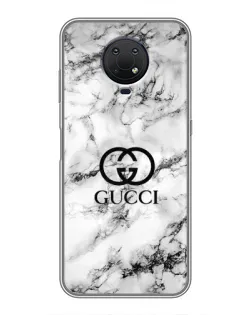 Чехол для Nokia G10 с картинкой «Gucci — мраморный шик»