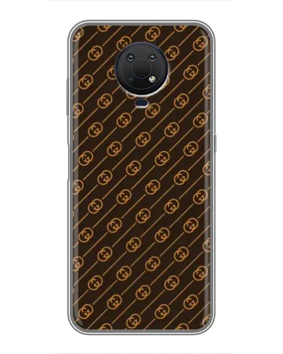 Чехол для Nokia G10 с картинкой «Gucci — золотые диагонали»