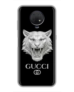 Чохол для Nokia G10 з картинкою «Gucci — срібний лев» Чохол для Nokia G10 з картинкою «Gucci — срібний лев»