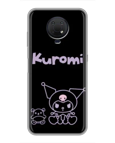Чохол для Nokia G10 з картинкою «Kuromi — чорний мінімалізм»