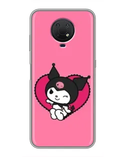 Чохол для Nokia G10 з картинкою «Kuromi — любов у серці»