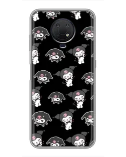 Чохол для Nokia G10 з картинкою «Чорний паттерн Kuromi»