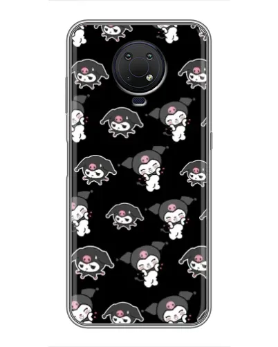 Чохол для Nokia G10 з картинкою «Чорний паттерн Kuromi»