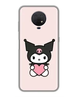Чохол для Nokia G10 з картинкою «Kuromi та серце»