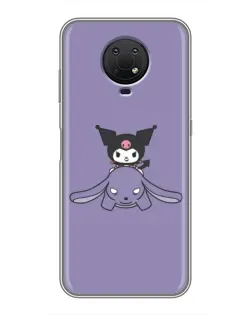 Чохол для Nokia G10 з картинкою «Kuromi на ліловому фоні»