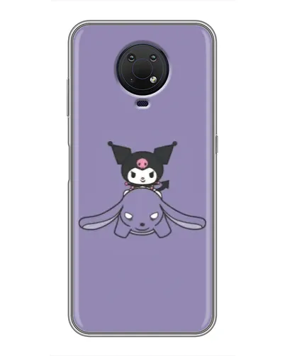 Чохол для Nokia G10 з картинкою «Kuromi на ліловому фоні»
